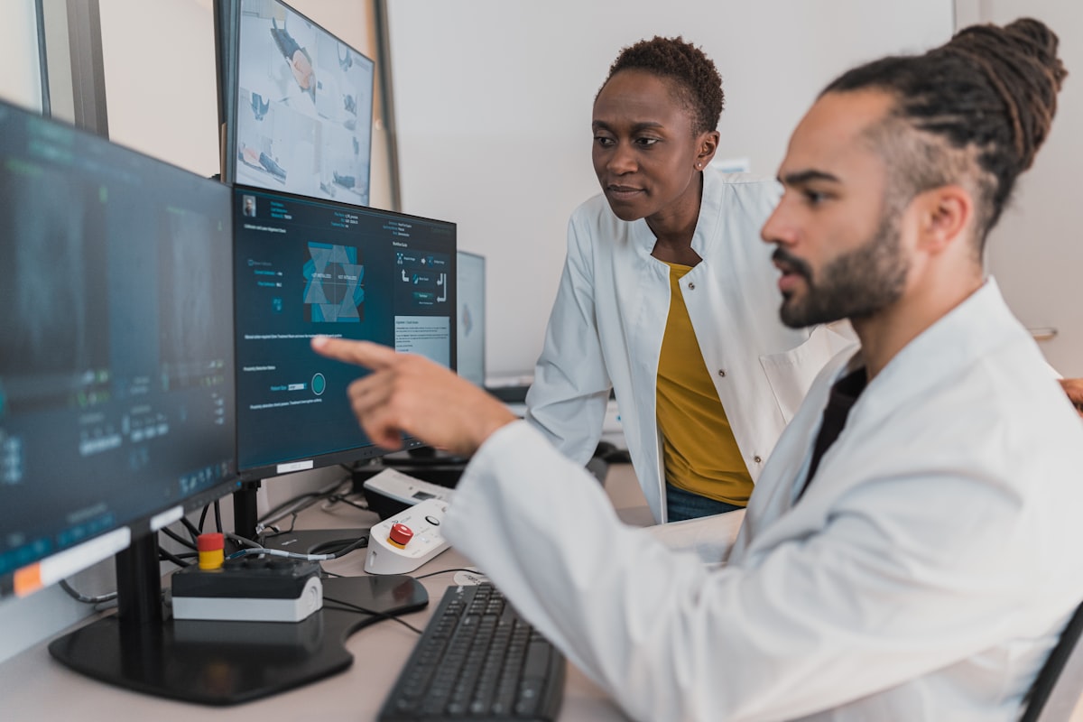 Clinician reviewing an itemised cost estimate with a patient
